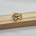 Wave Pearl Accent Ring